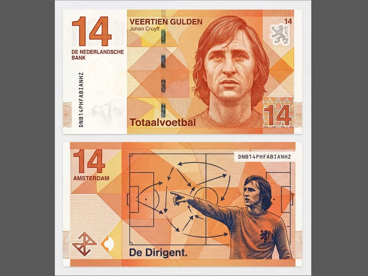 تكريم يليق بالأساطير: يوهان كرويف على العملة الهولندية