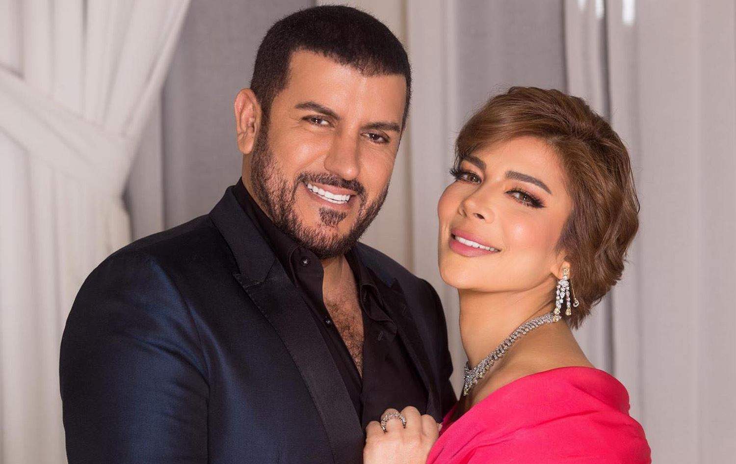 فائق حسن يحسم جدل انفصاله عن زوجته اصاله بطريقة غير متوقعة في حفلها ليلة رأس السنه 