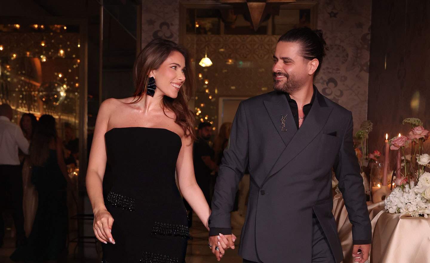 ناصيف زيتون ودانييلا رحمة يستقبلان مولودهما الأول "الياس" 