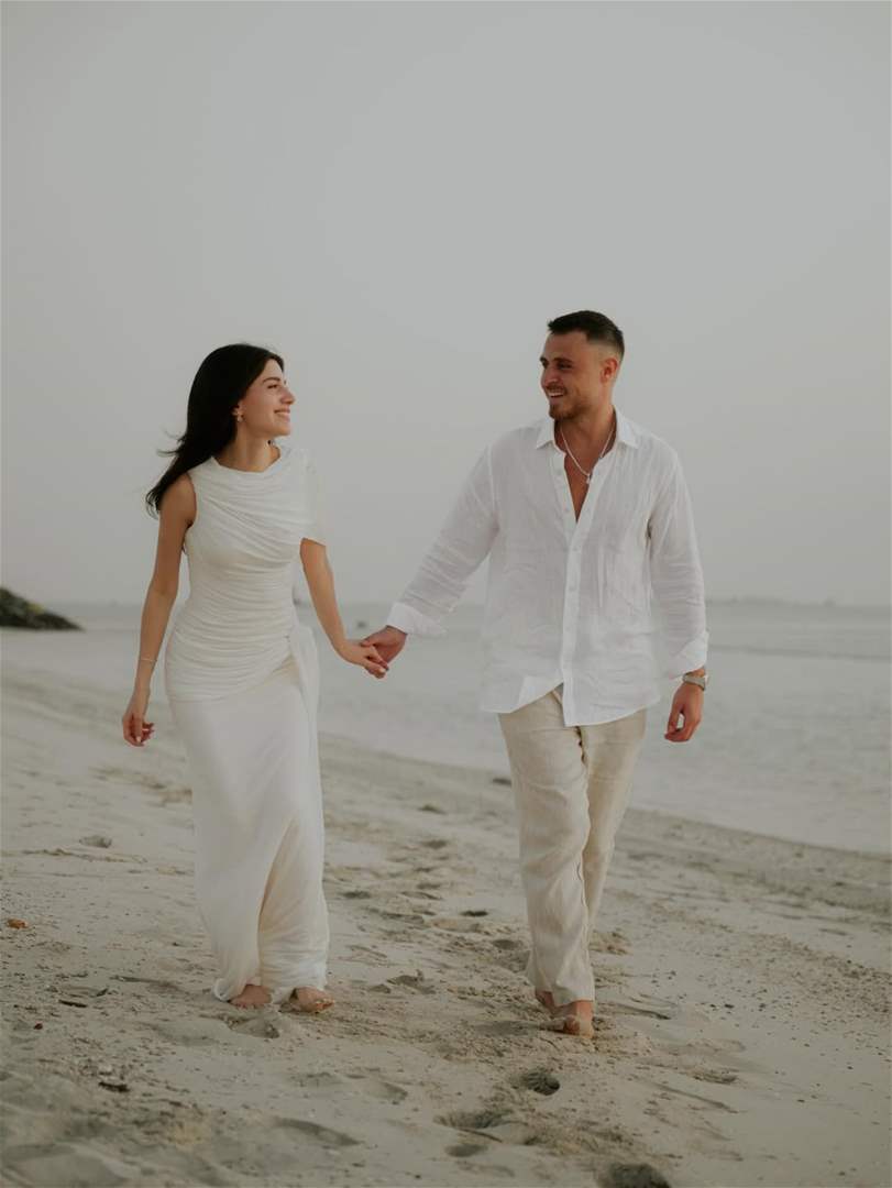 اللقطات الرسمية الأولى من "كتب كتاب" رامي حمدان و سيدرا بيوتي 