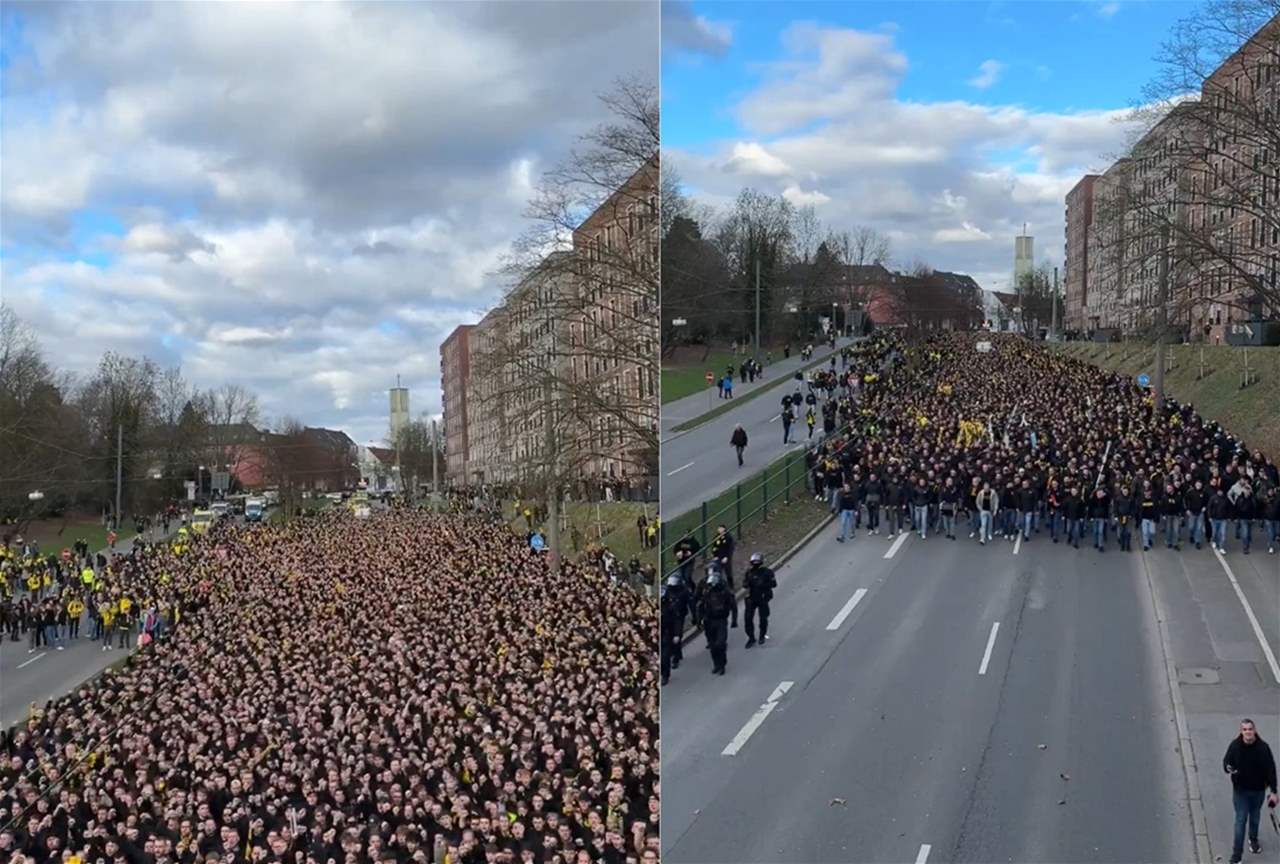 فيديو - جماهير دورتموند ترسم لوحة صفراء في شوارع المدينة