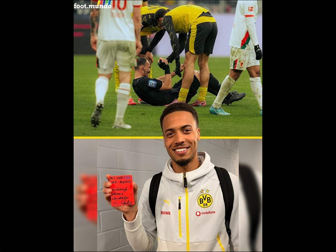 حادثة غير مألوفة انتهت ببطاقة "حمراء تذكارية"