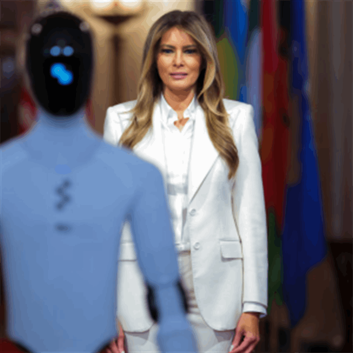 روبوت يتحدث العربية في البيت الأبيض يثير الجدل..ويتقدم على ميلانيا ترامب