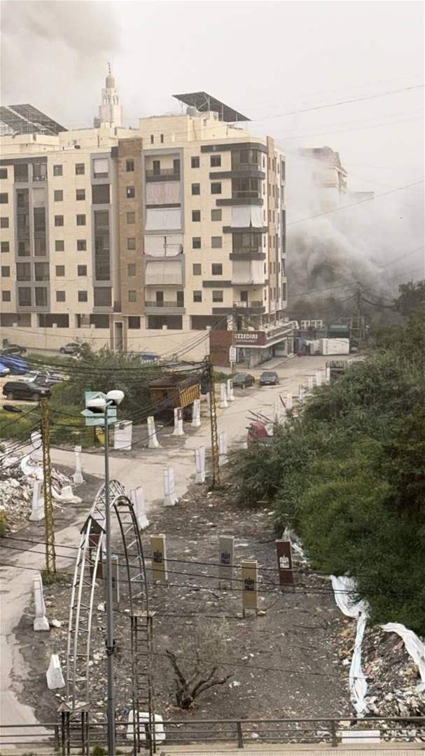 مشهد من الغارة على الضاحية قبل قليل (شاهد الفيديو) 