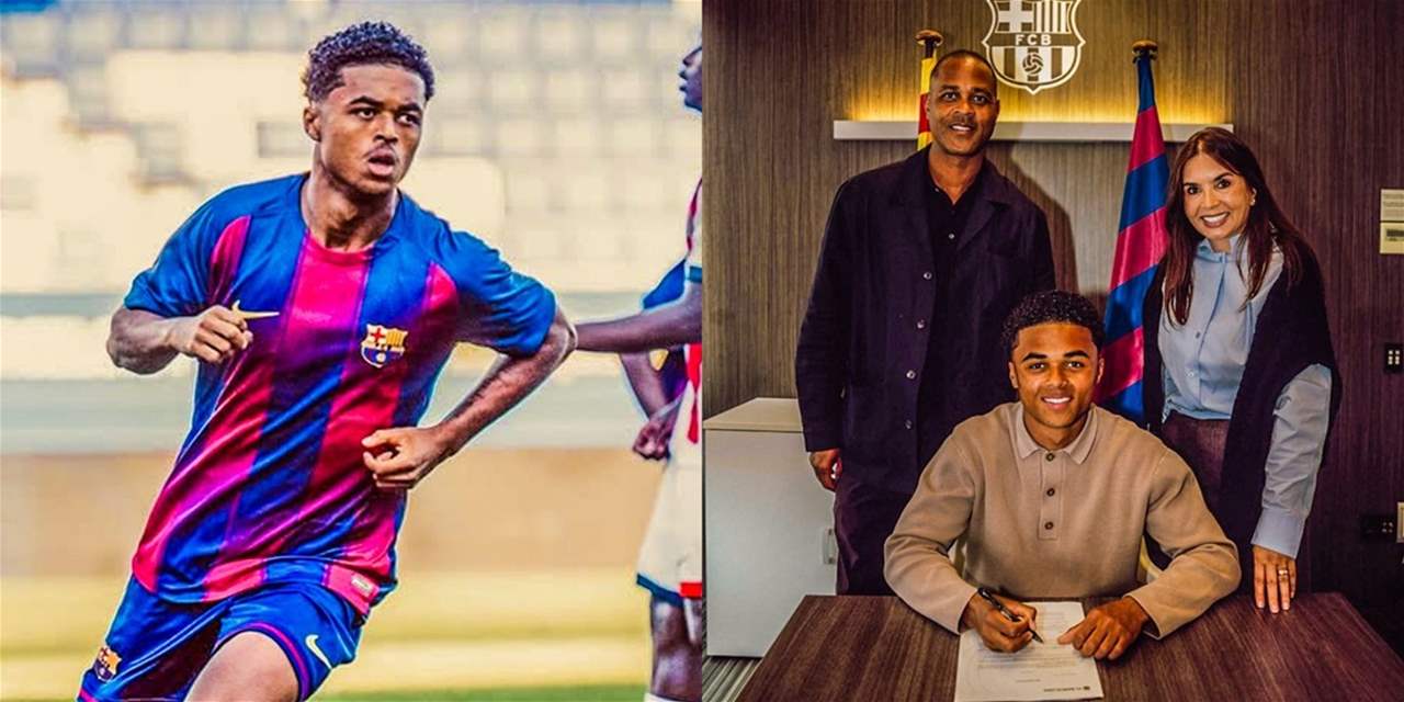 برشلونة يجدّد عقد نجل كلايفرت حتى 2028