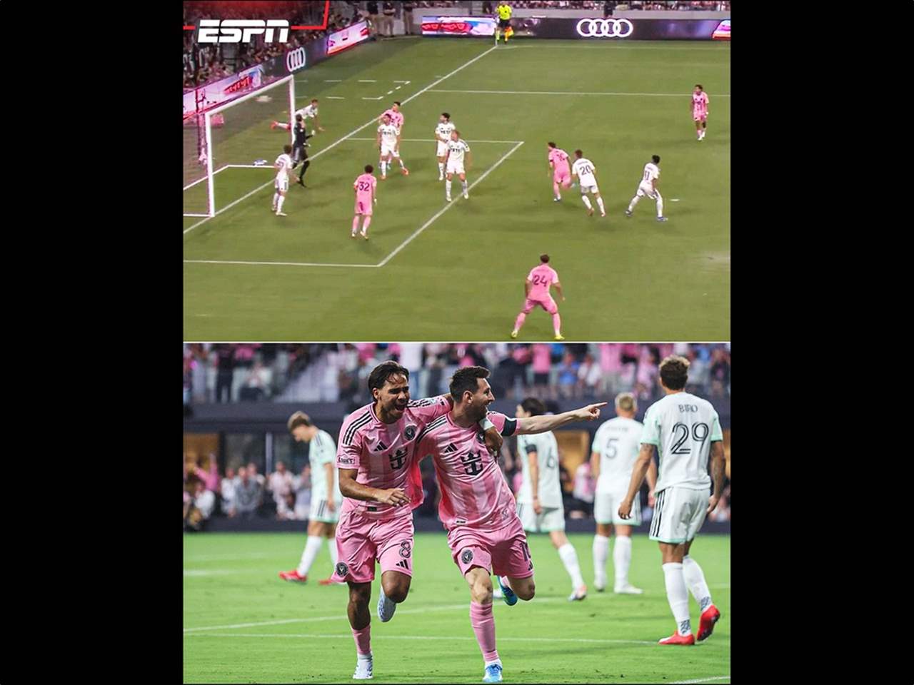 فيديو - ميسي يُنقذ انتر ميامي في افتتاح ملعبه الجديد