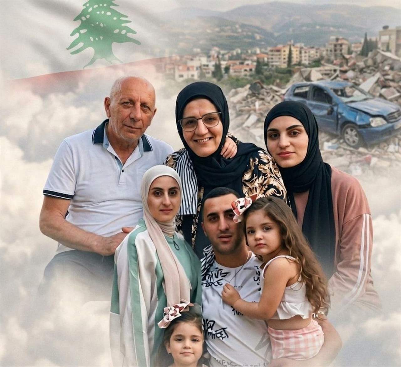 في كفرحتى.. استشهاد عائلة نازحة (صورة)