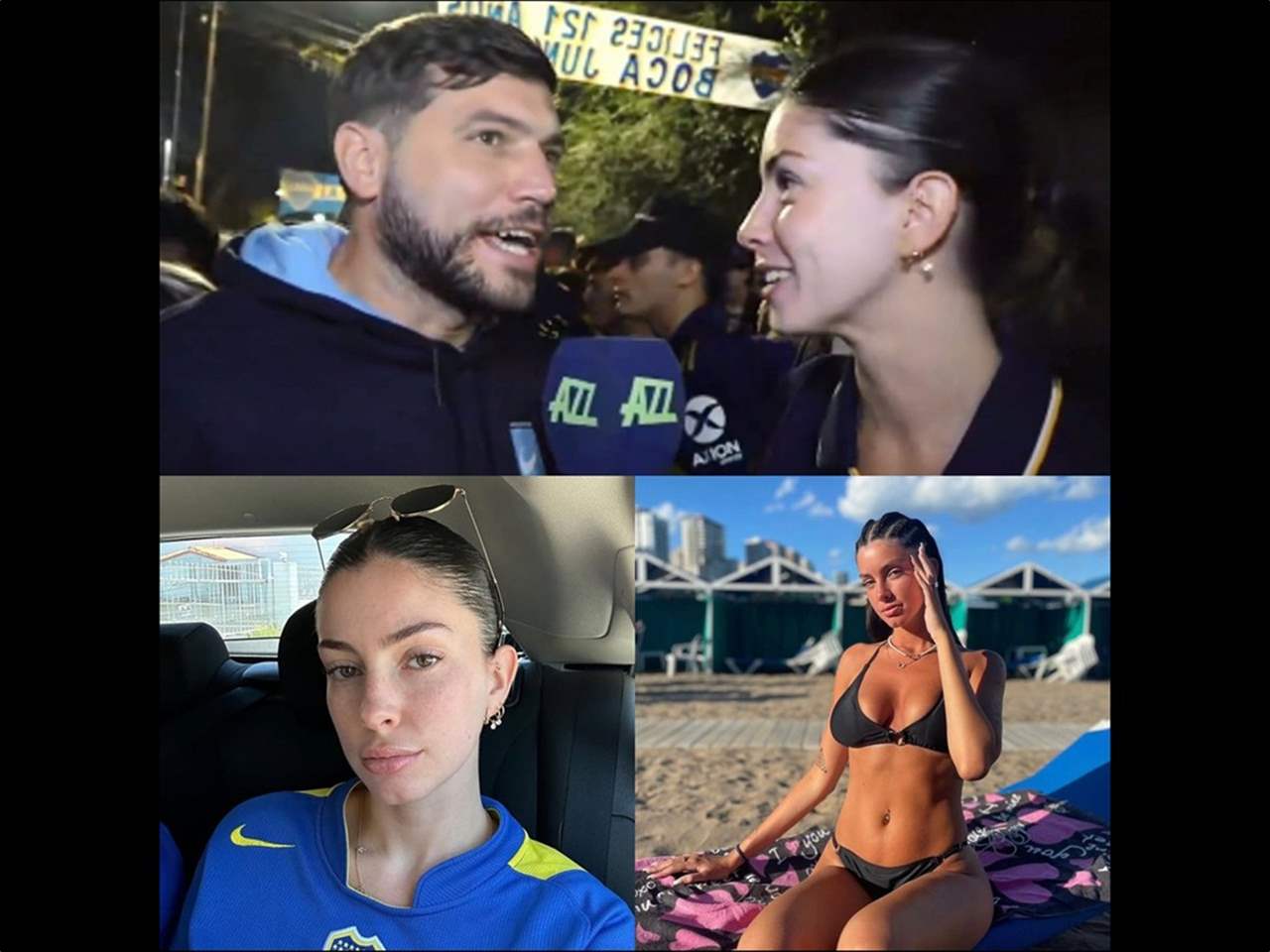 مشجعة طلبت عنوان الصحفي على الهواء مباشرة