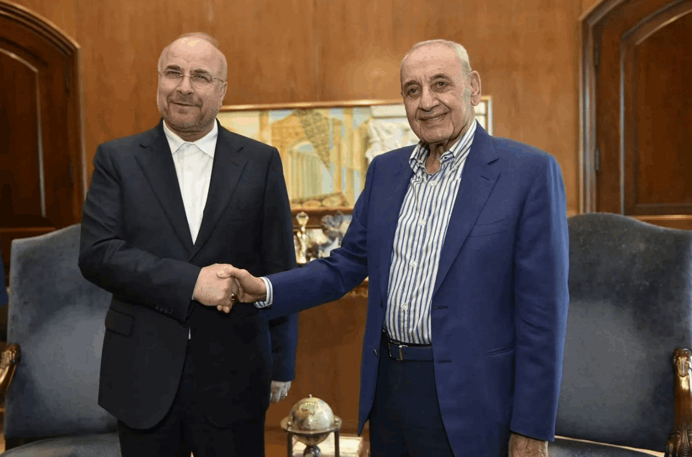 اتصال بين بري وقاليباف: وقف النار يجب أن يشمل لبنان