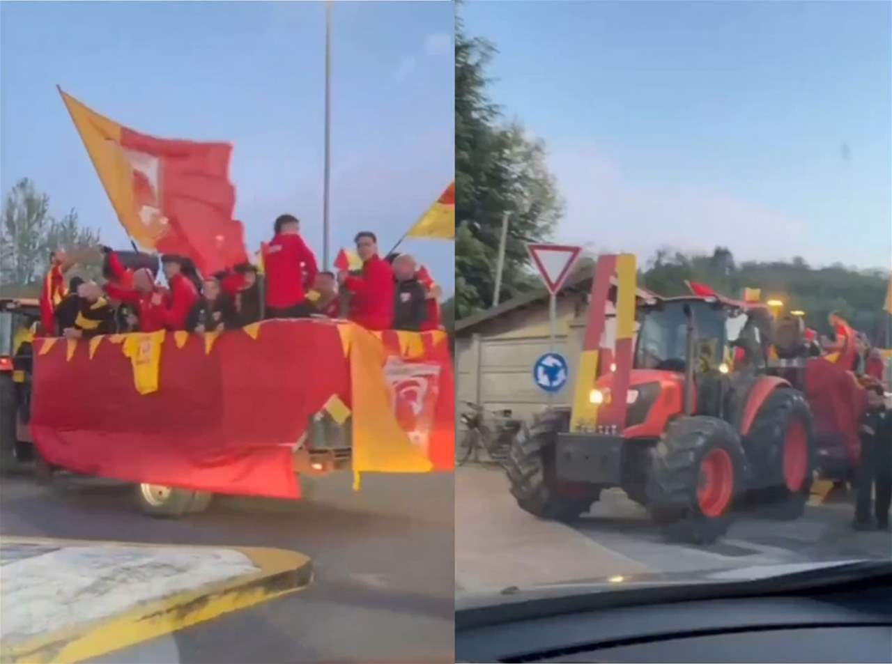 فيديو - صعد للدرجة الرابعة فاحتفل بـ "جرّار زراعي"