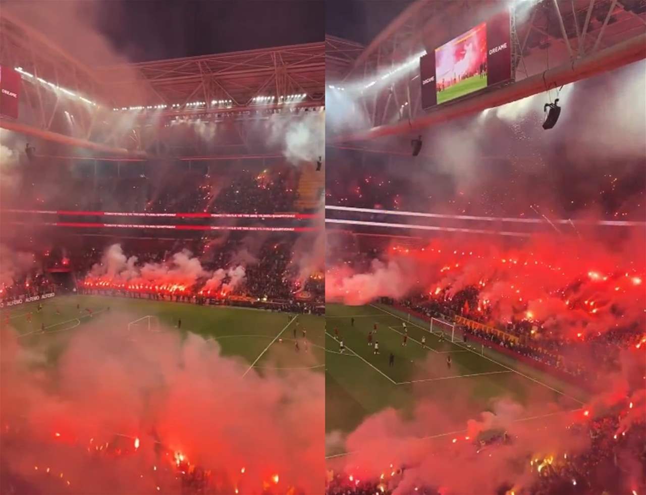 فيديو - تدريبات غلطة سراي تتحوّل إلى ملحمة دعم صاخبة