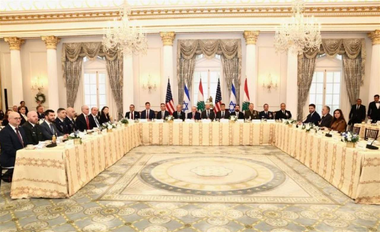 📷 صورة من افتتاح الجولة الخامسة من المفاوضات بين لبنان واسرائيل في واشنطن