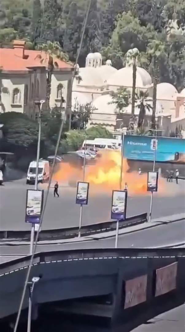 لحظة انفجار دمشق (فيديو)