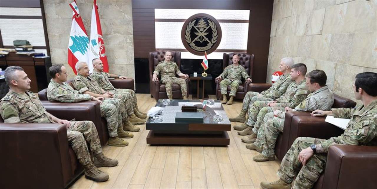 الجيش اللبناني: قائد الجيش بحث مع قائد العمليات الخاصة بالقيادة المركزية الأميركية سبل تعزيز التعاون والتنسيق