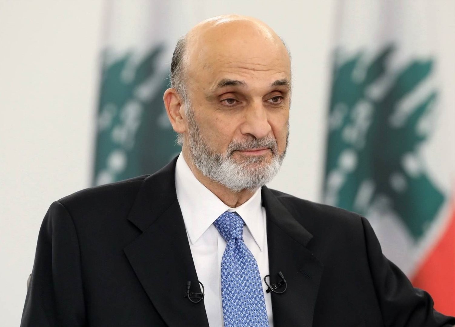 What did Geagea say about Lebanese apples?