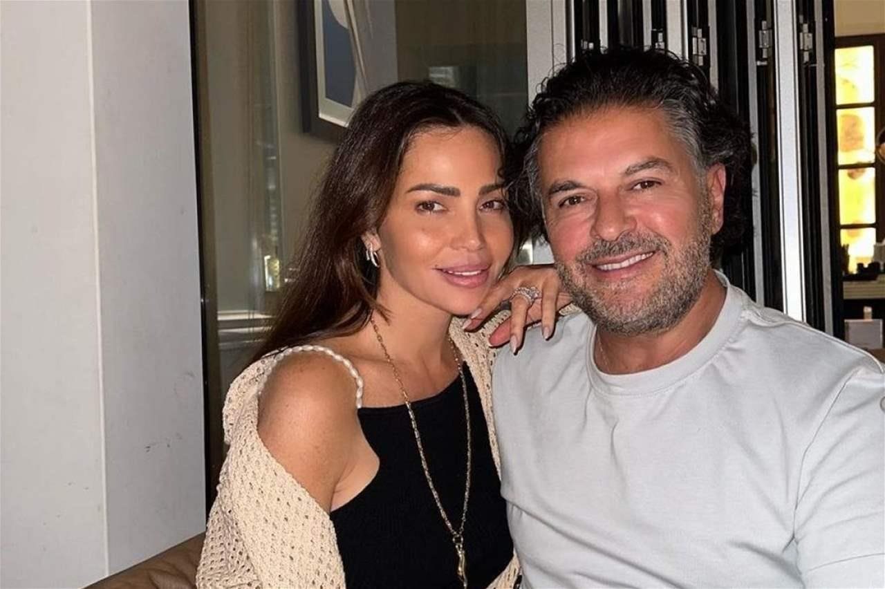 صور رومانسية ورسالة حب.. هكذا احتفل راغب علامة بعيد ميلاد زوجته جيهان 