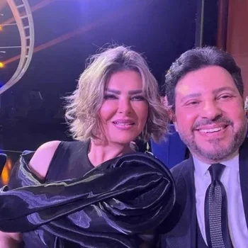 بكاء ارملة هاني شاكر في اول ظهور لها بدونه بعد وفاته