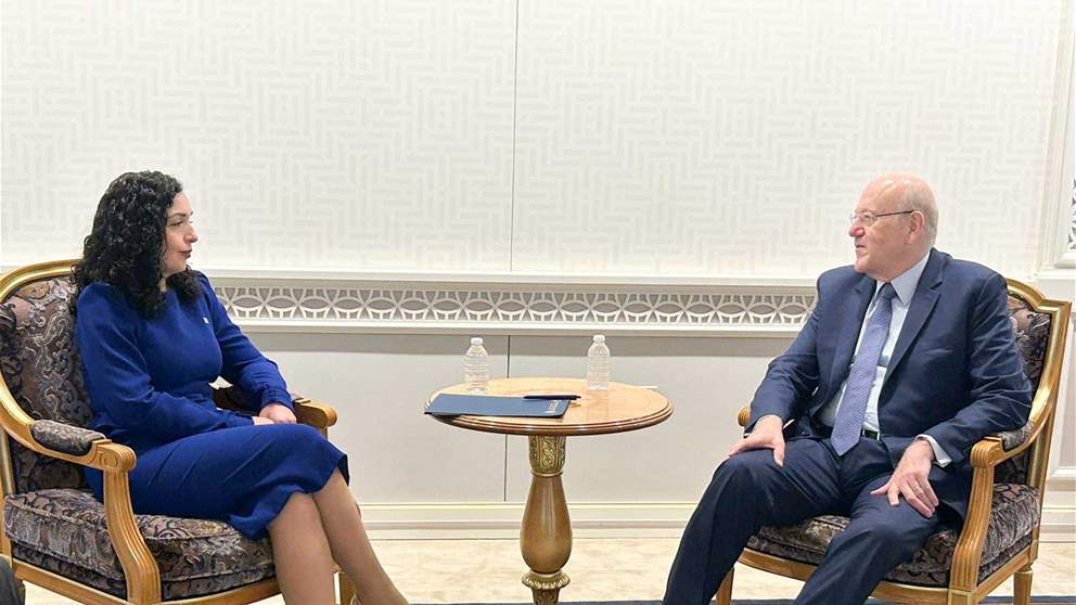 "الاخبار": ميقاتي أصرّ على لقاء رئيسة كوسوفو.. مسؤول في "الخارجية": لبنان لا يعتبر كوسوفو عدواً