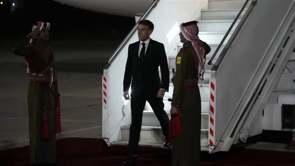 الرئيس الفرنسي إيمانويل ماكرون يلتقي العاهل الأردني في عمان 