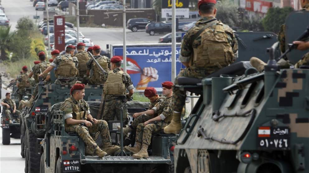 تبادل لإطلاق النار بين الجيش اللبناني ومطلوبين في بعلبك 