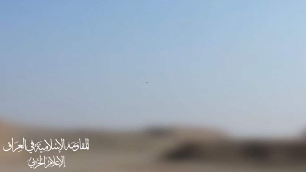 بالفيديو - مشاهد من إطلاق "المقاومة الاسلامية في العراق" لطائرة مسيّرة بإتجاه قاعدة حرير الأميركية في أربيل 