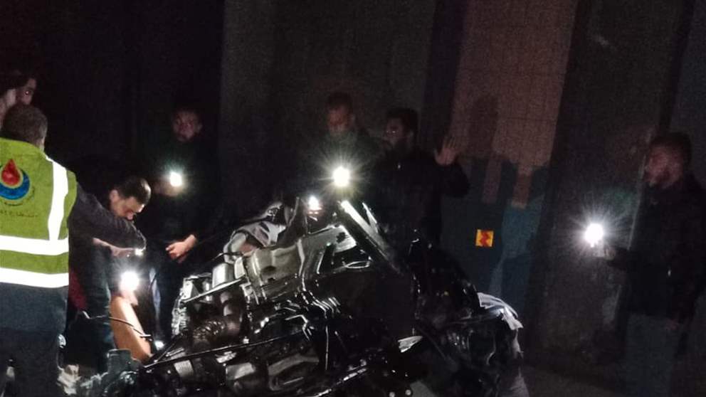 بالصور- حادث سير  داخل نفق اوتوستراد الاسد ووقوع جرحى 