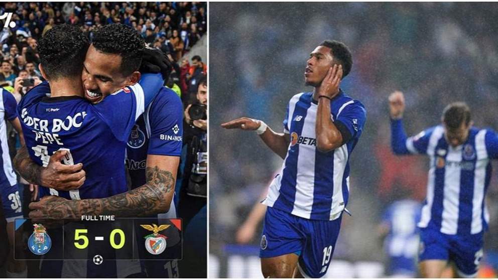 فيديو - بورتو يسحق بنفيكا بخُماسية في الدوري البرتغالي