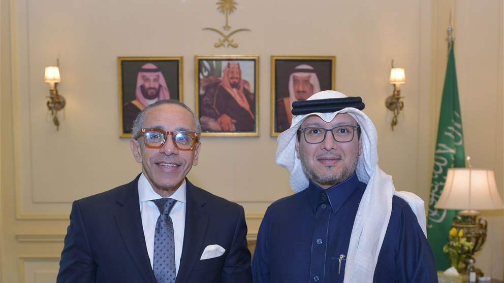 سفير المملكة العربية السعودية لدى لبنان وليد البخاري استقبل السفير المصري علاء موسى 