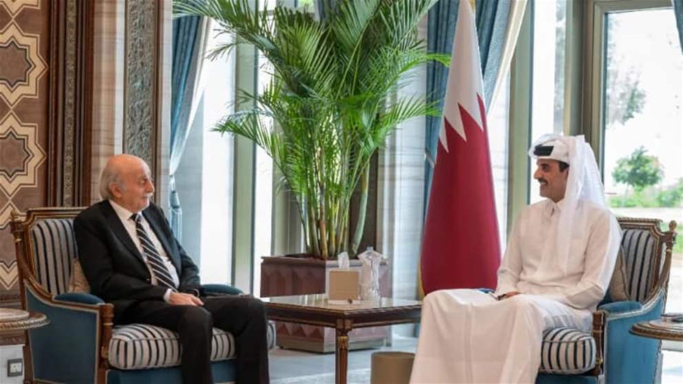 أمير قطر إستقبل جنبلاط في قصر اللوسيل.. وهذا ما تّم بحثه 