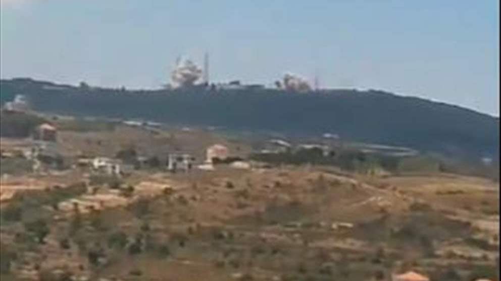 بالفيديو - لحظة استهداف مقر قيادة فرقة الجليل 91 في ثكنة برانيت بالجليل الغربي بصواريخ البركان