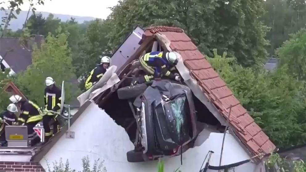 بالفيديو - حادث غبر إعتيادي!