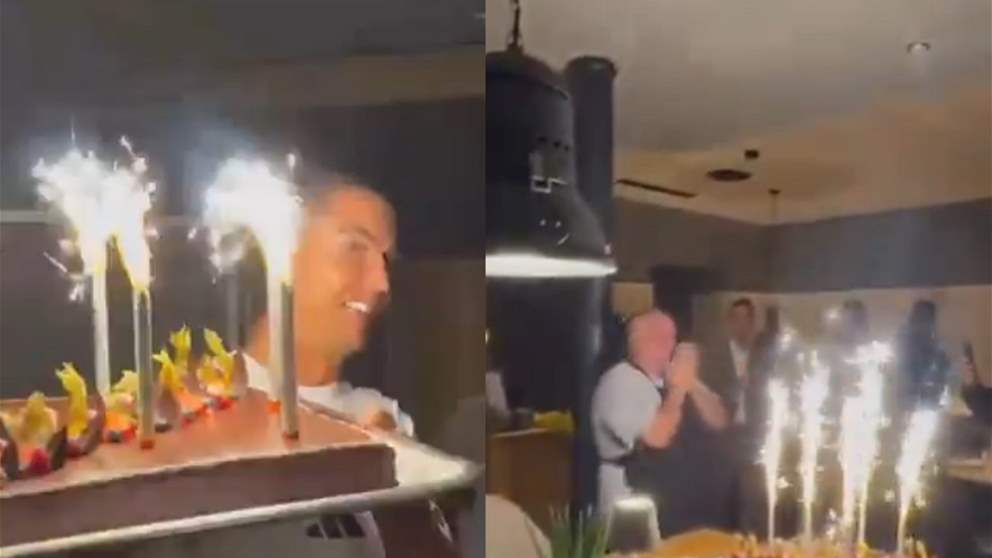 فيديو - في لفتة رائعة .. رونالدو يحتفل بعيد ميلاد الطبّاخ