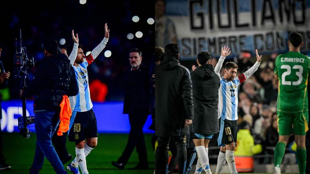 فيديو - في أجواء عاطفية .. ميسي يبكي ويودّع ميدانه