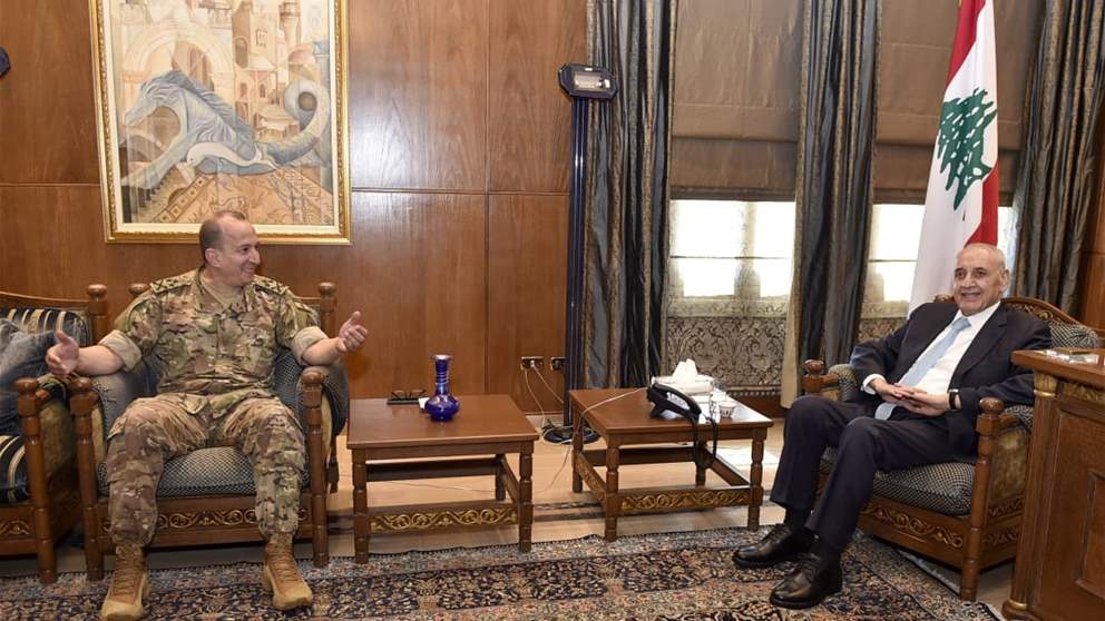 قائد الجيش من عين التينة: مرتاح للأوضاع دائماً 