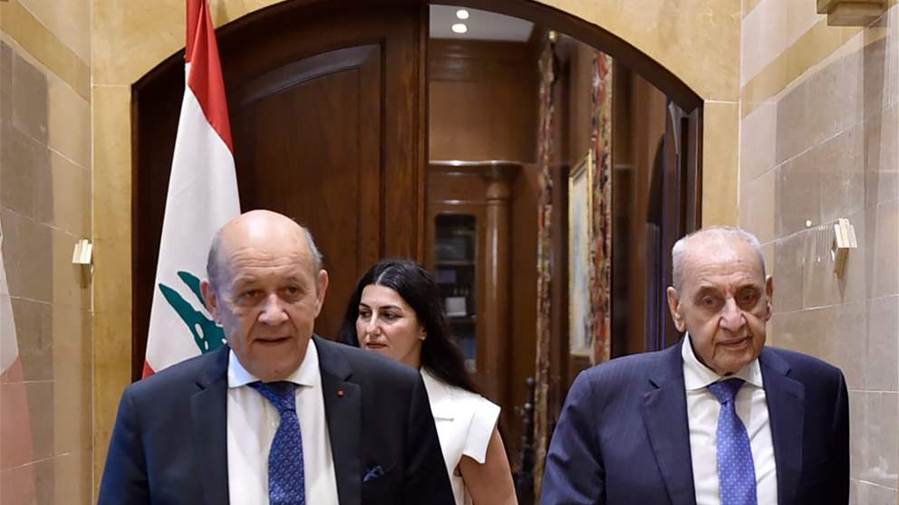 بري استقبل لودريان.. وسلسلة لقاءات في عين التينة