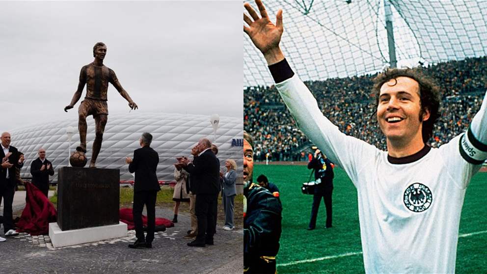 فيديو - تمثال فرانتس بيكنباور في ساحة أليانز أرينا