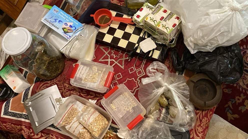 بالصور: دهم معمل لتصنيع المخدرات في بعلبك