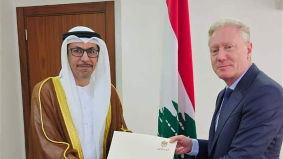 رجّي يستقبل السفير الإماراتي الجديد (صورة)