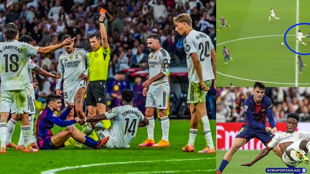 أول بطاقة حمراء في مسيرة بيدري