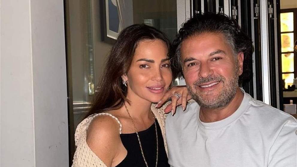 راغب علامة يحتفل بعيد ميلاد زوجته جيهان وقبلة رومانسية جمعتهما 