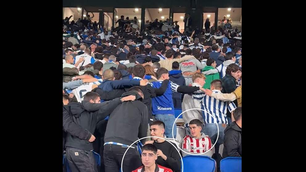 فيديو - وحدهما على المُدرّج بين أنصار ريال سوسييداد