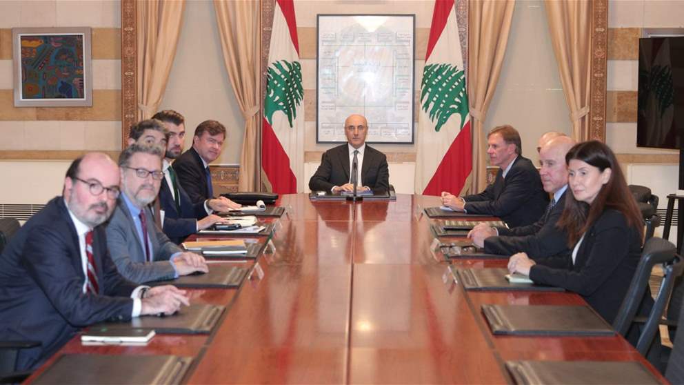 الحجار يستقبل وفد وزارة الخزانة الأميركية في مكتبه