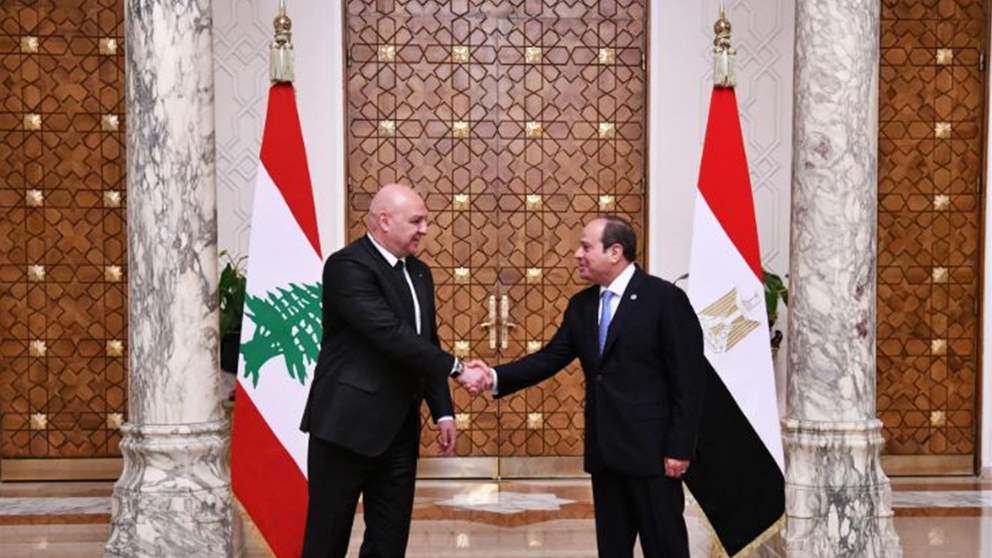 الرئيس عون تلقى اتصالا من نظيره المصري جدد فيه دعم لبنان