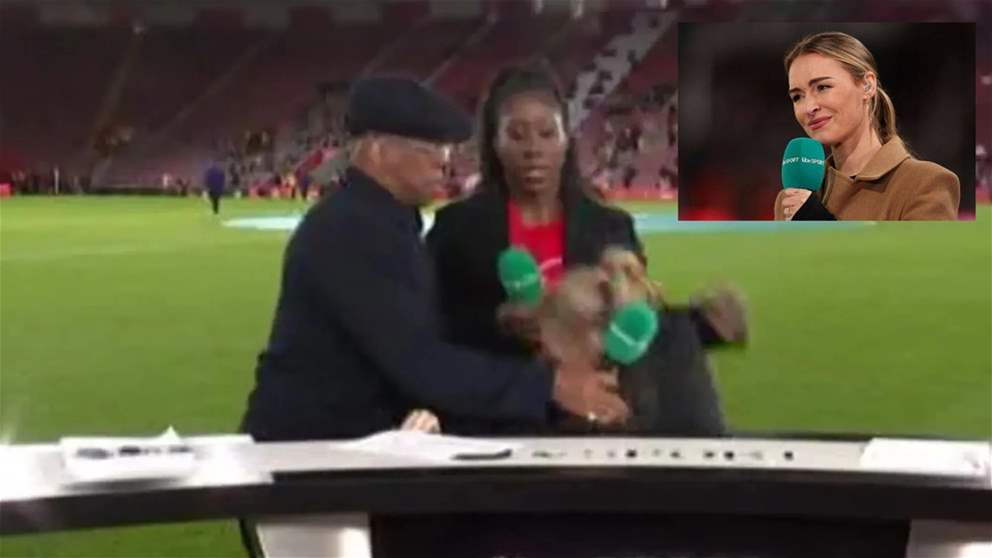 فيديو - لورا وودز تسقط على الهواء مباشرة