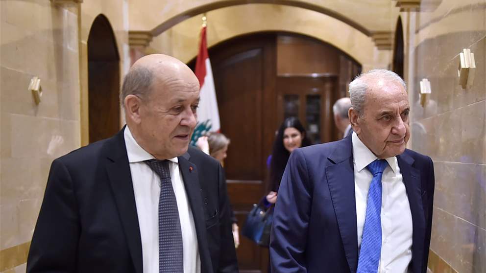 لودريان في عين التينة.. ماذا بحث مع بري؟ 