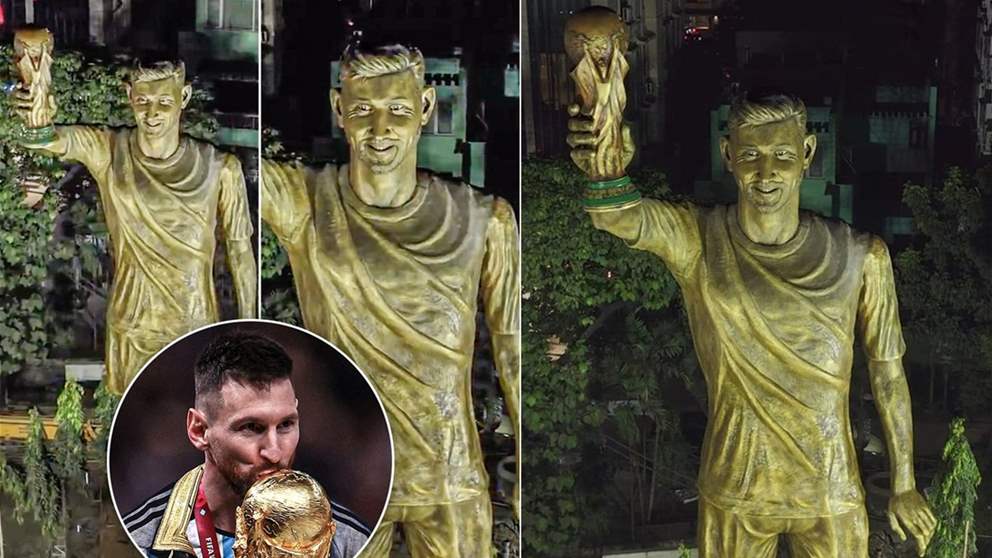 فيديو - تمثال عملاق لميسي بارتفاع 21 متراً في الهند