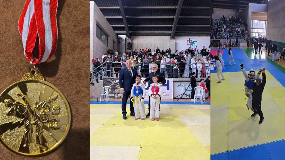 ماتيو باسكال ضاهر يحرز الذهب في بطولة لبنان للتايكواندو