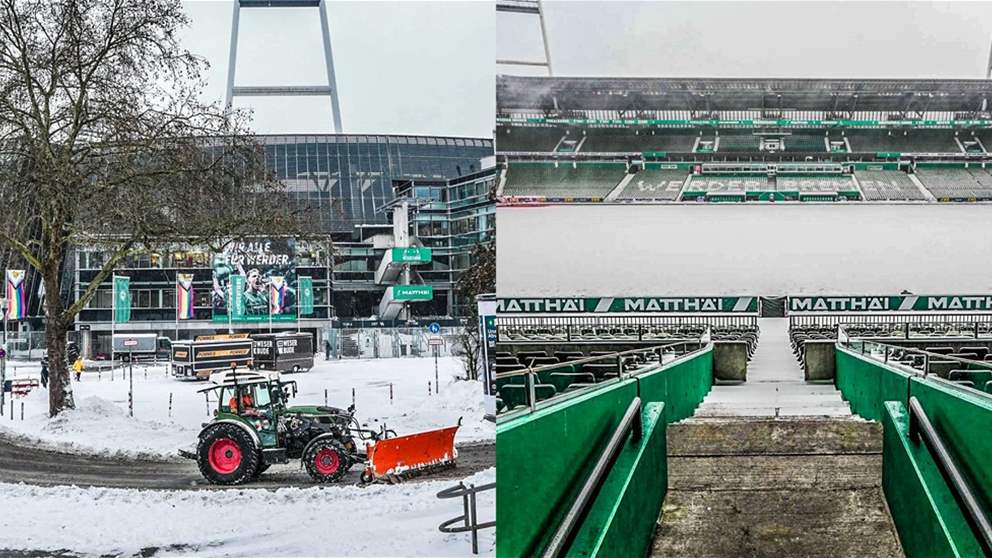 تأجيل مباراة في الدوري الألماني بسبب طبقات الجليد