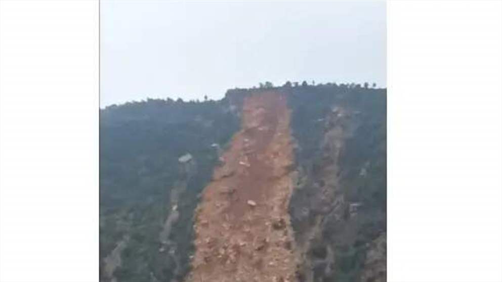 الأمطار تهدد البترون وانهيار جبل! 