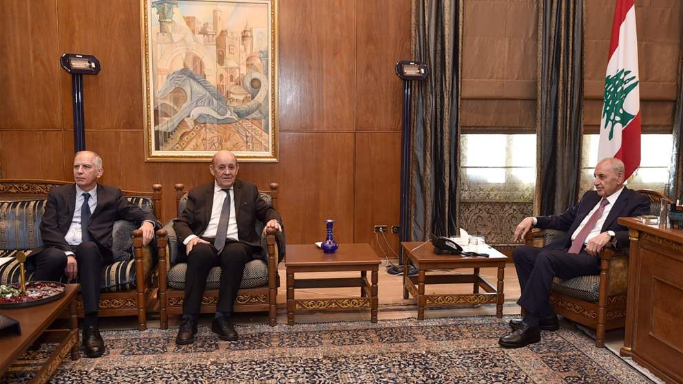 "لا يجوز لإسرائيل".. ماذا دار بين بري ولودريان؟  ​ ​